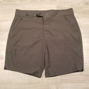 PrAna Stretch Zion Hybrid ll Hiking Shorts Mens 33x7 Gray Standard Fit Outdoors